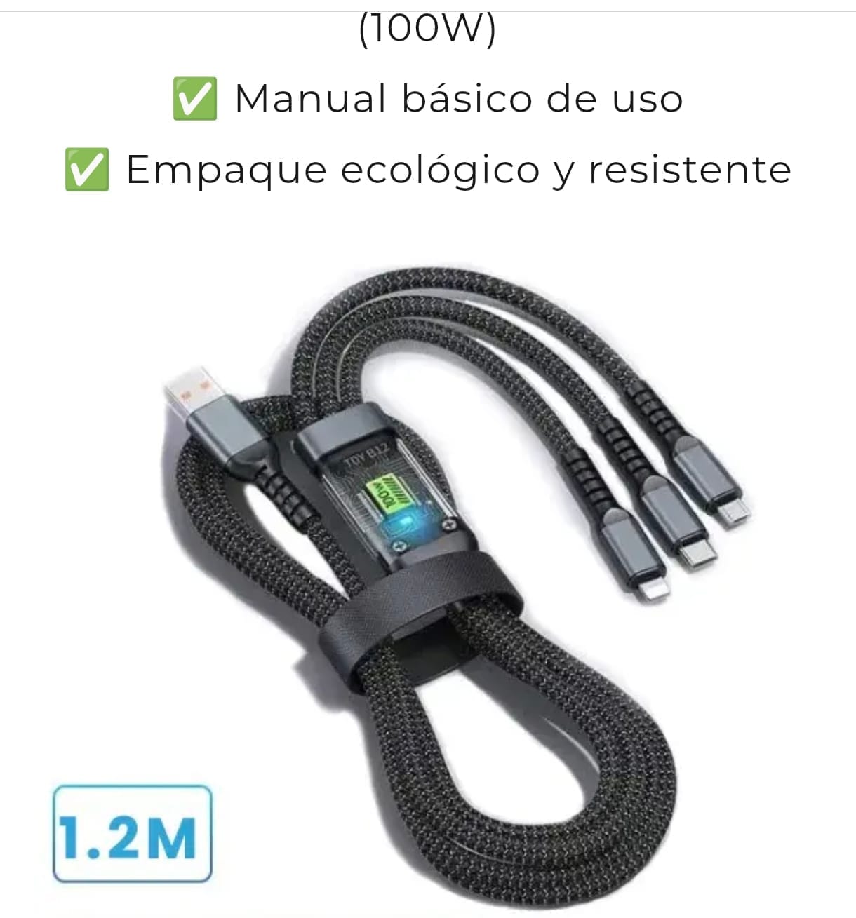 cable de carga rápida 3 en 1    B12